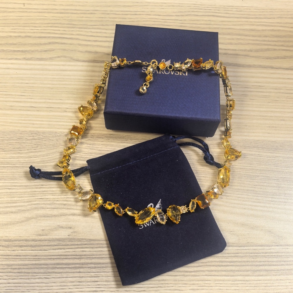 Swarovski Gold Crystal Necklace